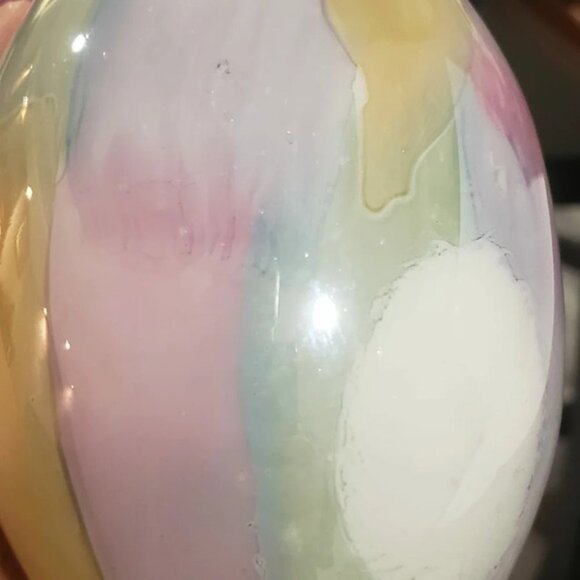 Vintage Arte Murano Linea Mary Kristall Vase Multi-colored - Picture 4 of 6